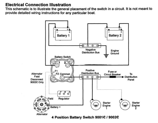 boat dual battery isolator wiring diagram