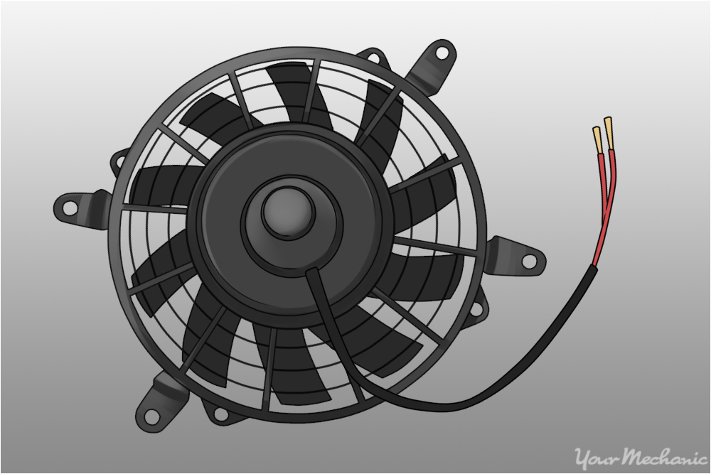 cooling fan with a wire coming out of it