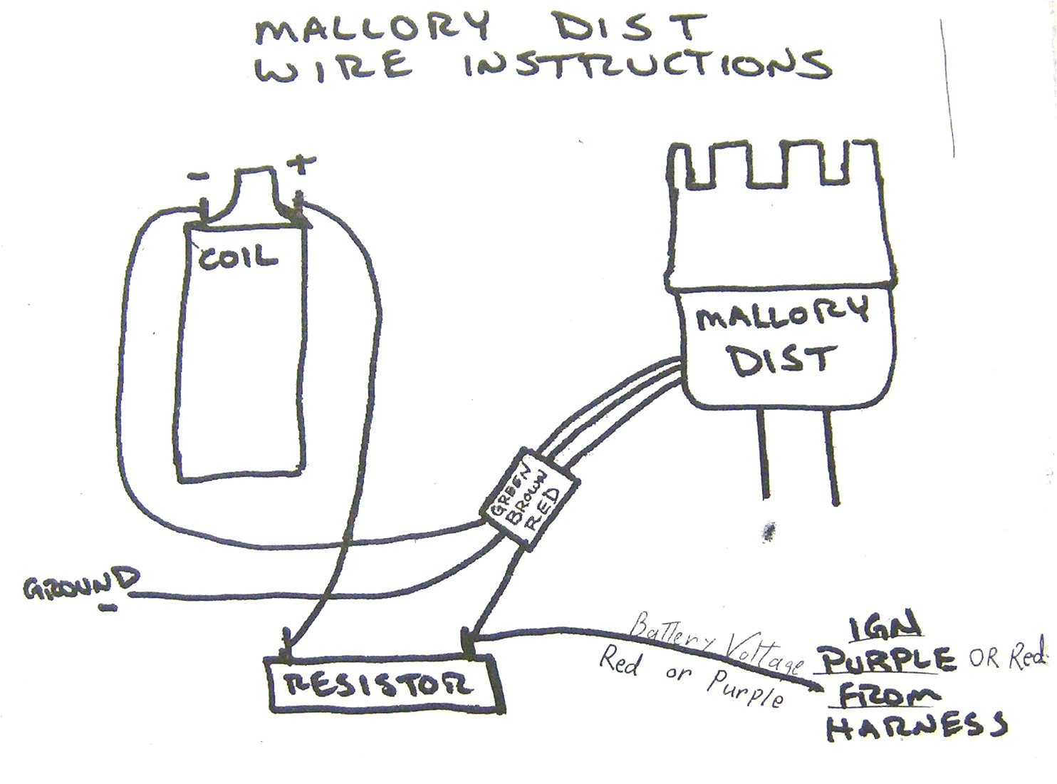 mallory ignition wiring diagram 75