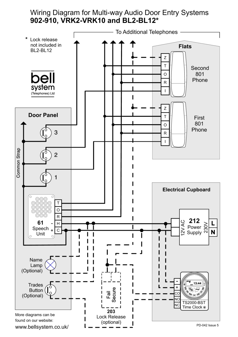 apartment intercom wiring diagram