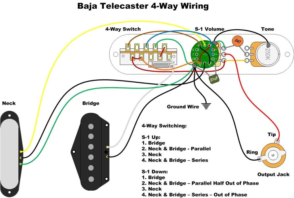 wiring diagrams fender baja tele and vintage baja telecaster 4 way switch modadding a 4 way switch
