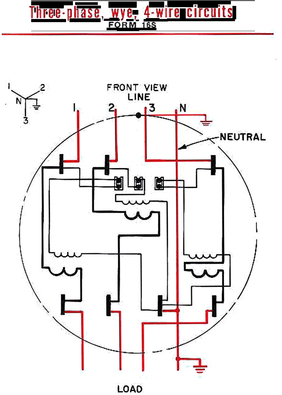 3 phase 4 wire meter diagram wiring diagram 3 phase 4 wire diagram of energy meter