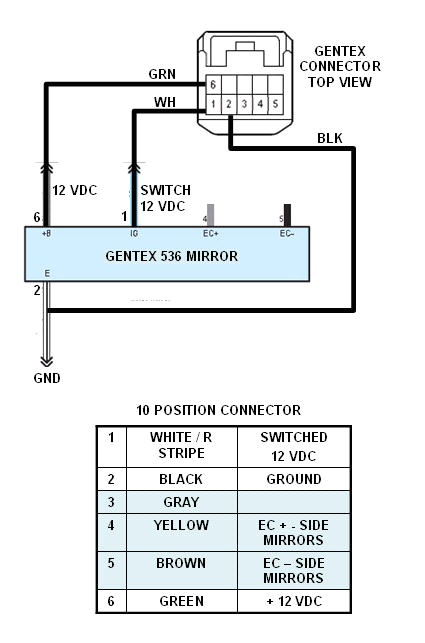 gentex 45am autodim mirror w homelink toyota rav4 forums sony backup camera circuit diagram