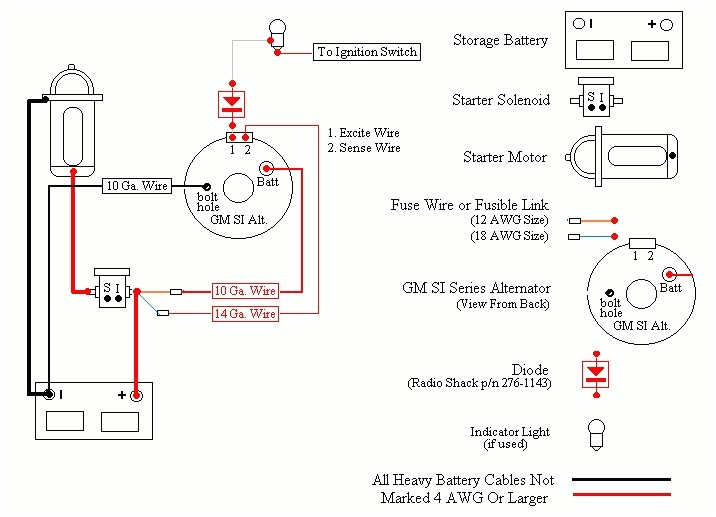 sidiagram and delco remy 3 wire alternator wiring diagram 3wire diagr with gif