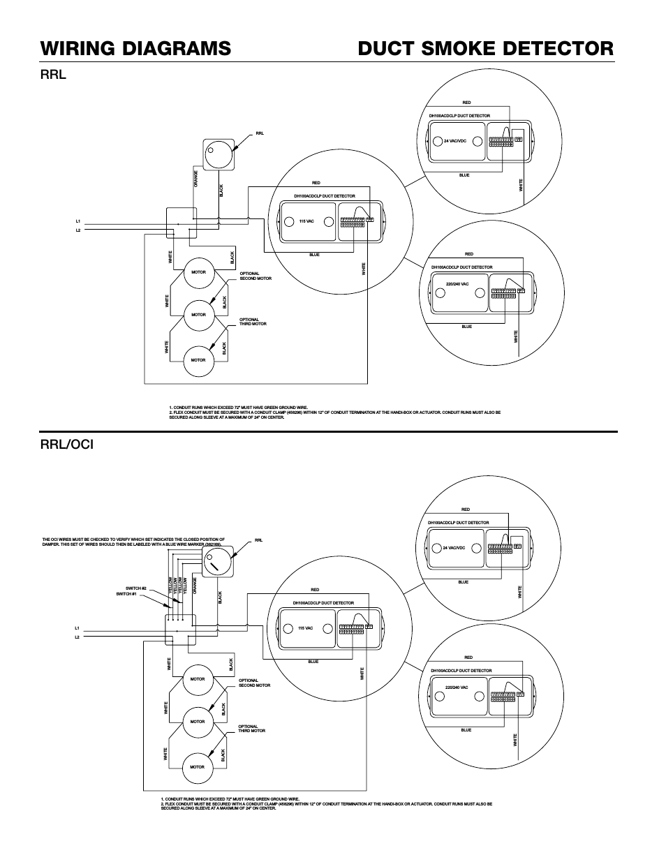 duct smoke detector wiring diagrams rrl rrl oci greenheck fan mix duct smoke detector wiring