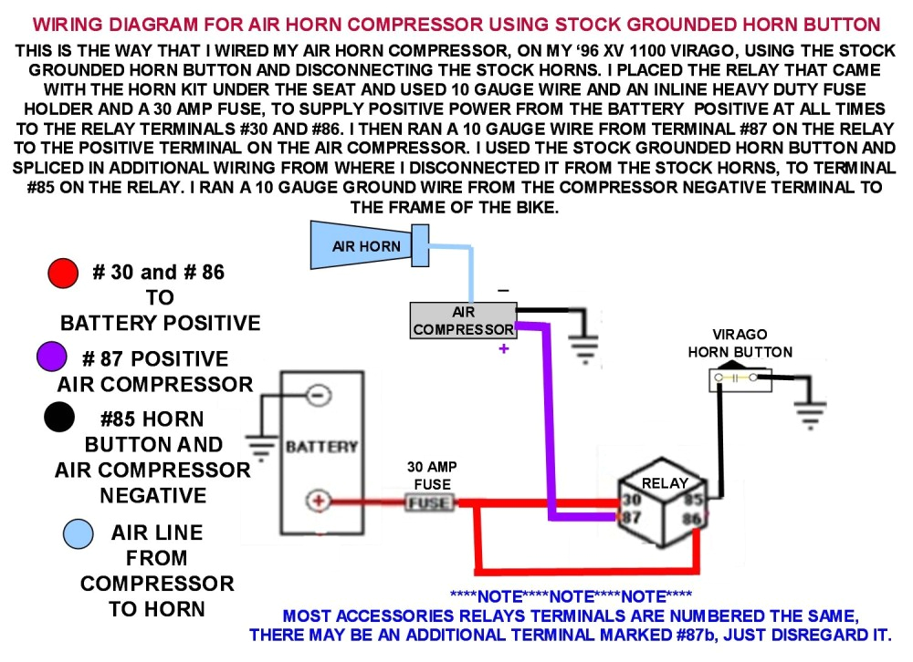 medium resolution of wiring diagram for air horns using stock grounded horn button