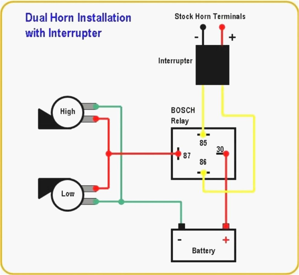 horn relay schematic wiring diagram paper car horn relay wiring schematic