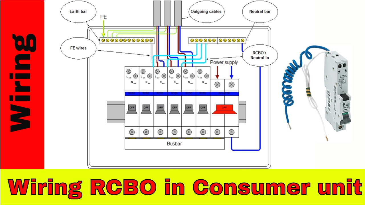 how to wire rcbo in consumer unit uk rcbo wiring