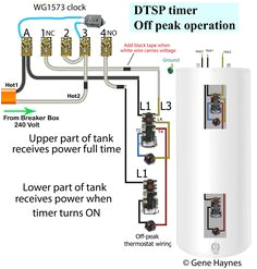 how to wire off peak water heater thermostats