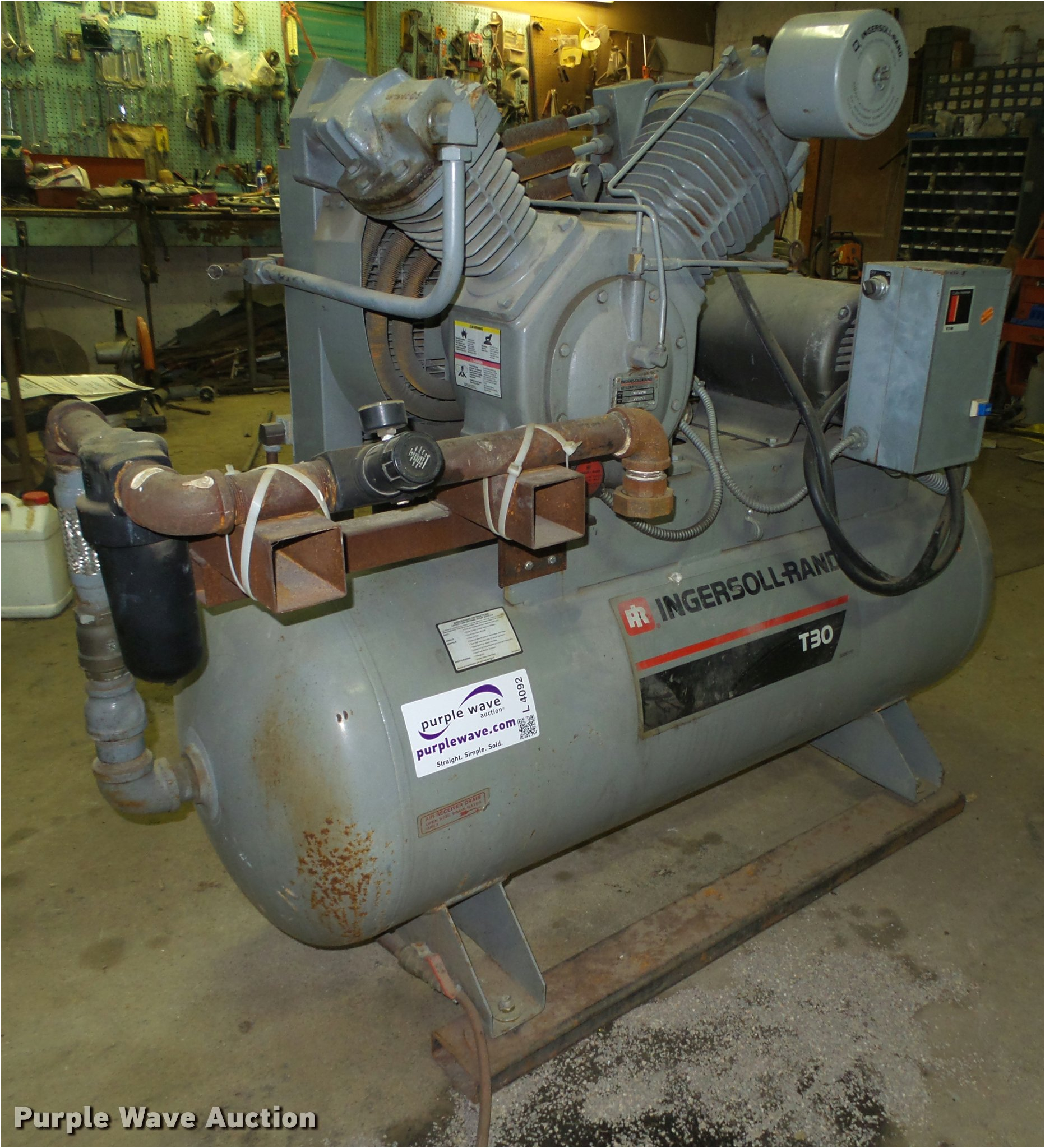 1993 ingersoll rand t30 air compressor for sale in nebraska