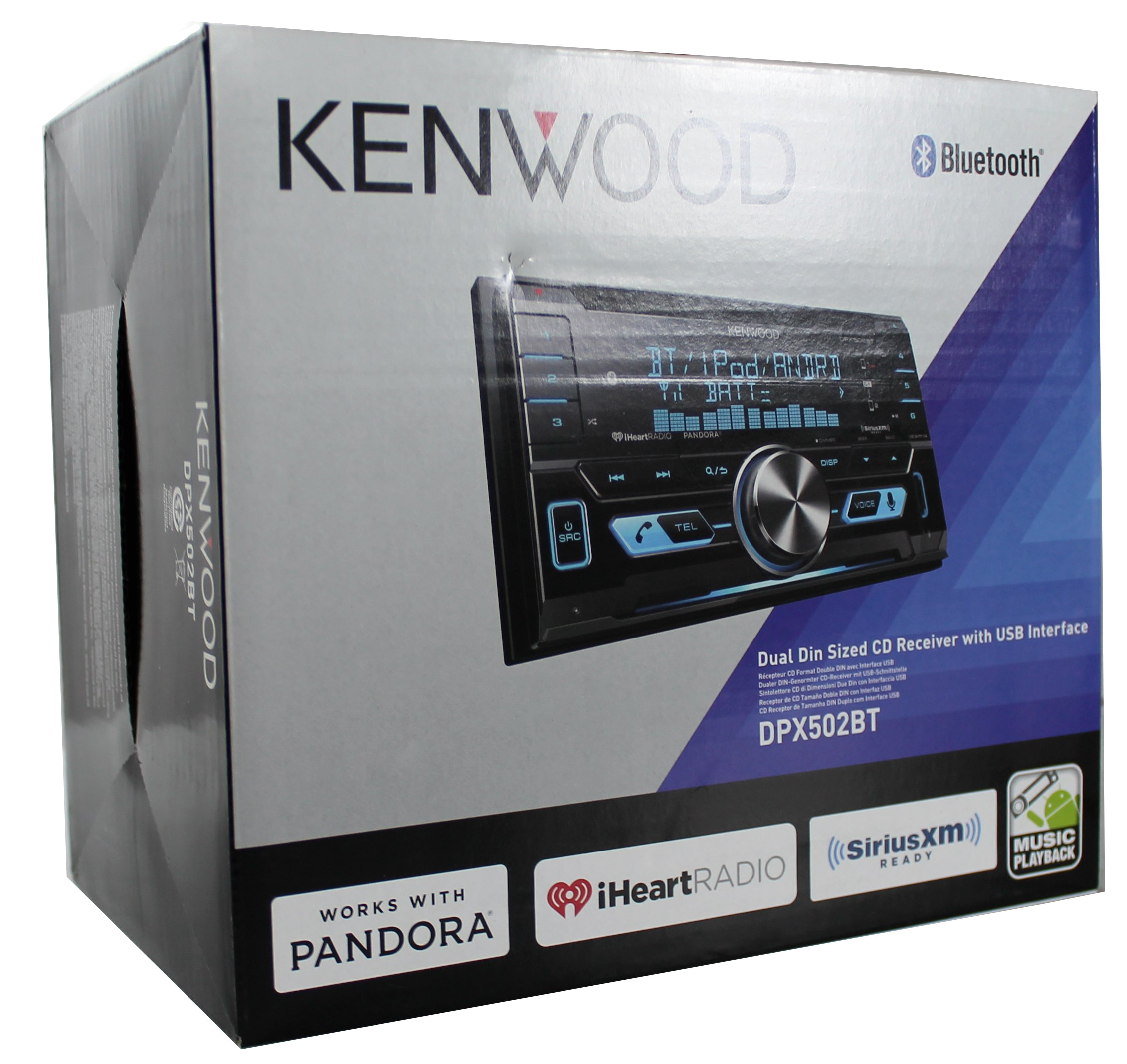 kenwood dpx502bt double din in dash cd receiver with bluetooth front usb and auxiliary inputs and siriusxm ready walmart com