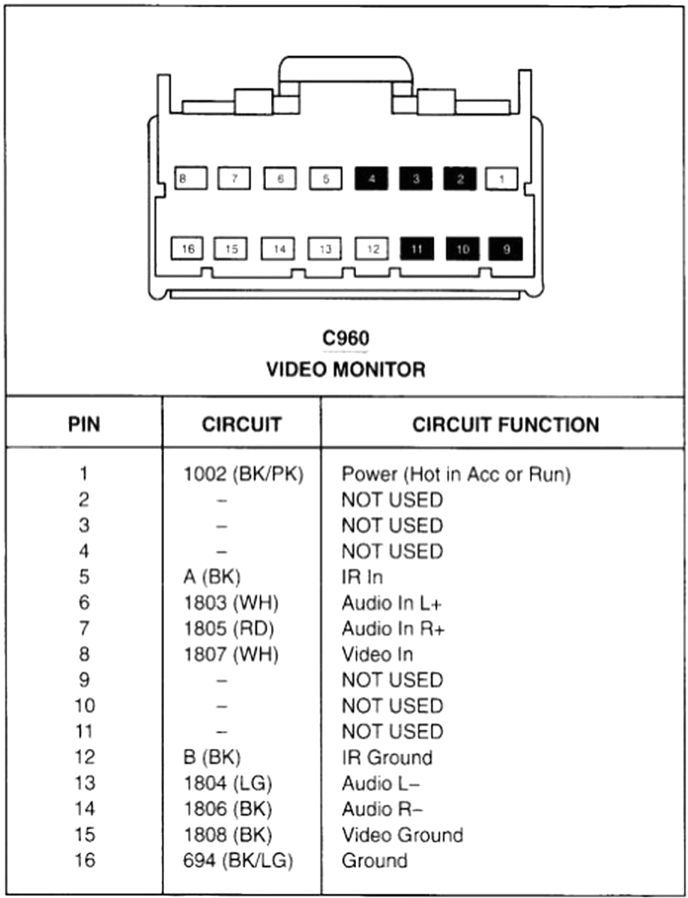 pioneer 16 pin wiring harness schematic
