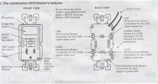 wiring leviton switch gfi outlet combo doityourself community