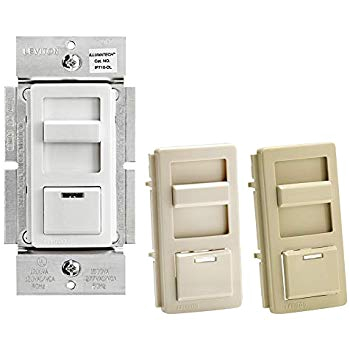 leviton ip710 dlz illumatech slide dimmer for led 0 10v power supplies 1200va 10a led 120 277 vac white w color change kits included