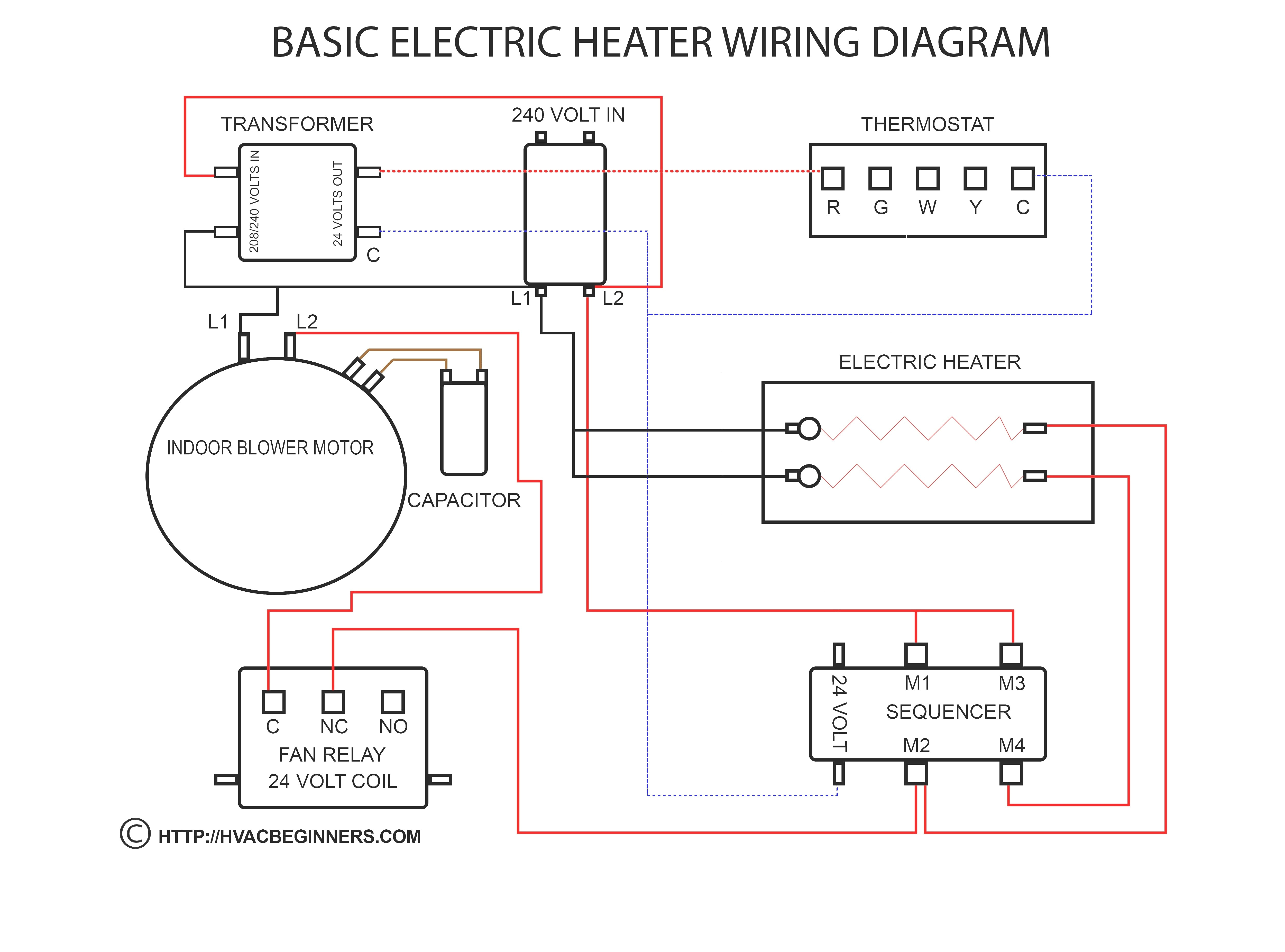 electric heat wiring diagram