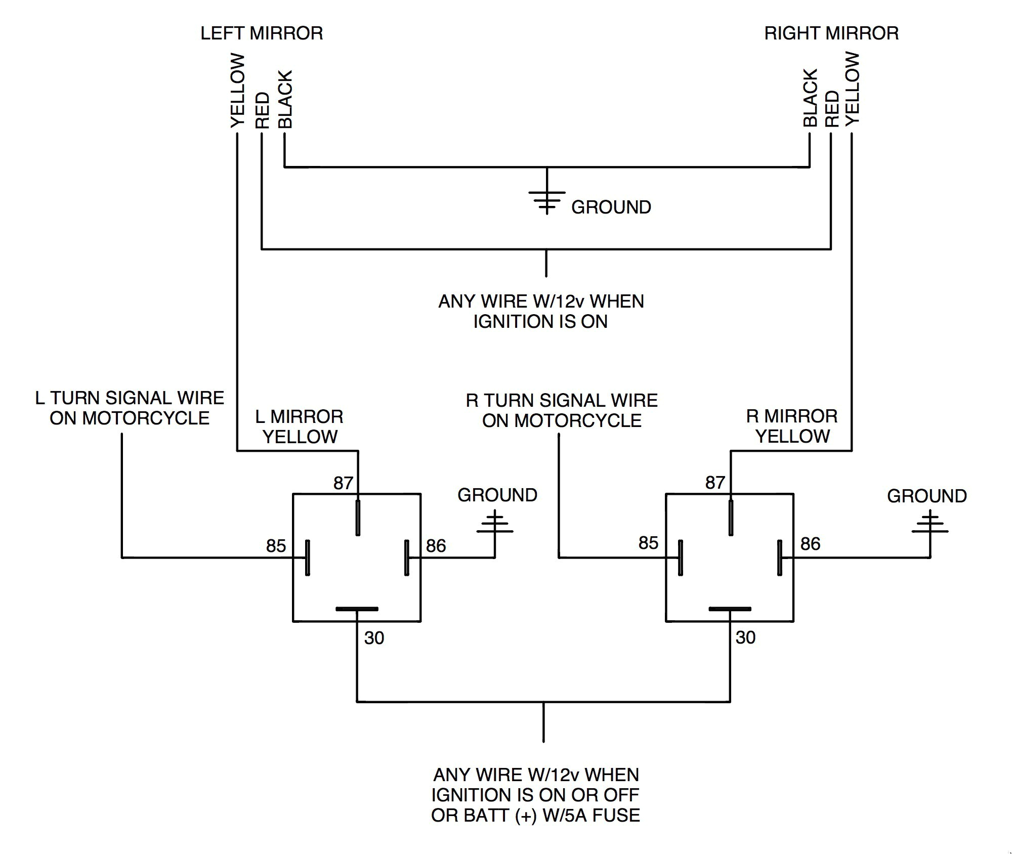 motorcycle brake light wiring diagram