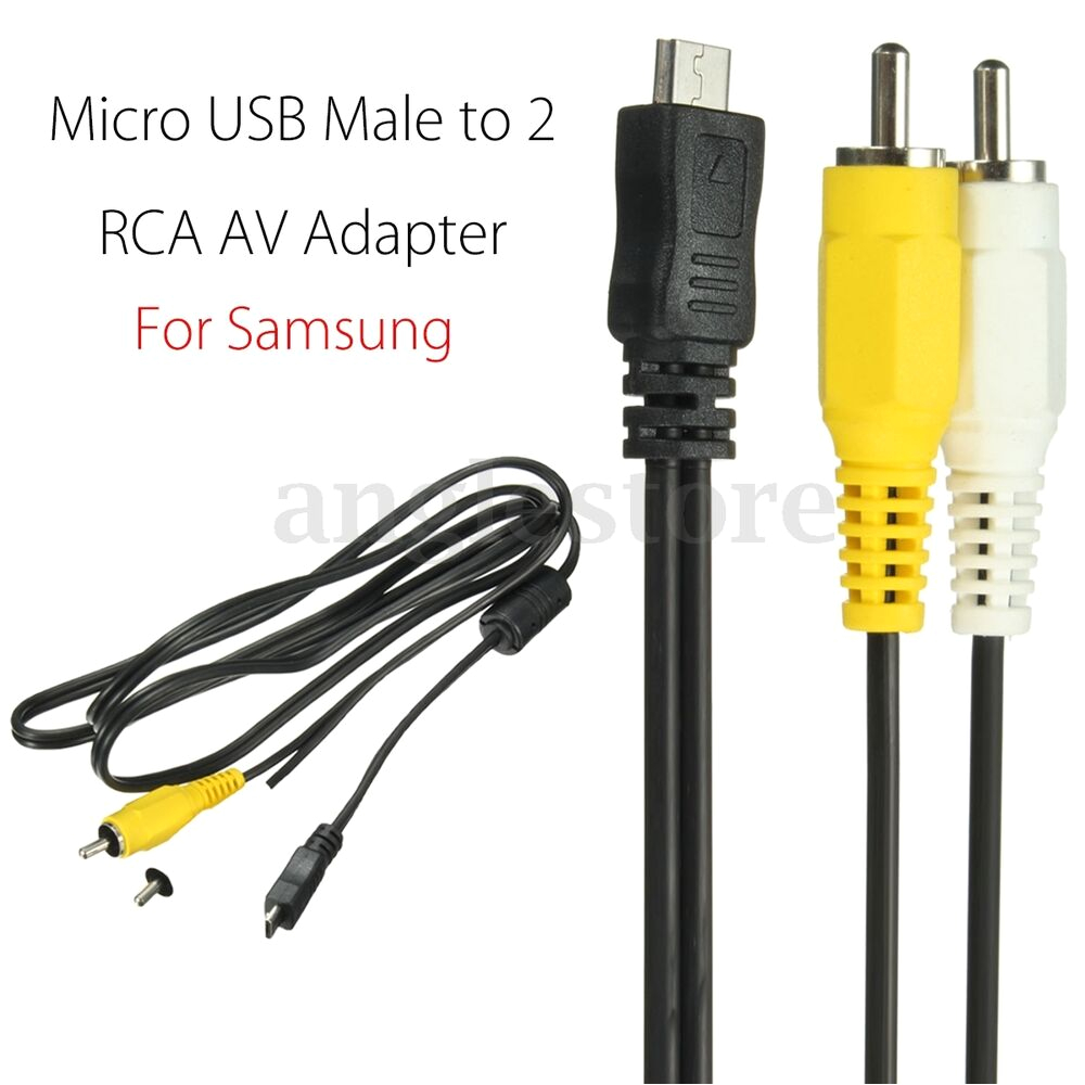 micro usb male to 2 rca av adapter audio video cable for samsungmicro usb male to