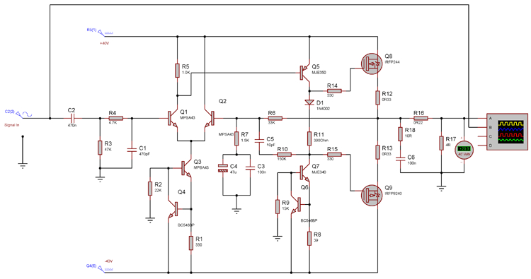 100 watt power amplifier circuit diagram using mosfet high power audio amplifier circuit diagram 100 watts into a 4 ohms