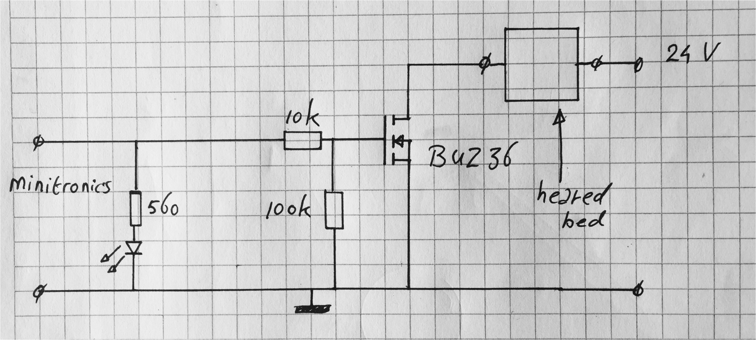 heated bed mosfet switch circuit diagram