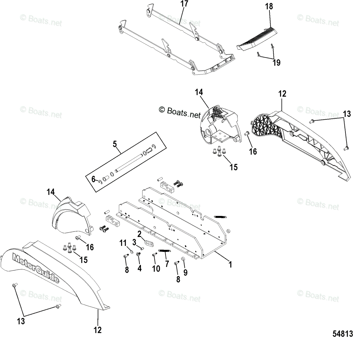 mercury motorguide trolling motor parts by year oem parts diagram for bow mount