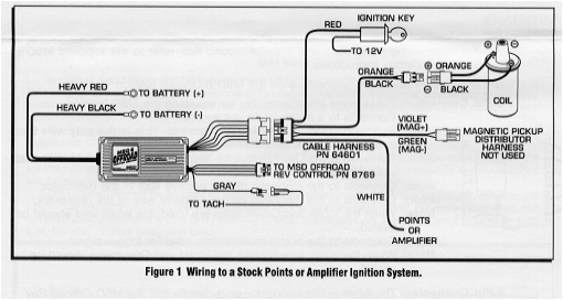msd 6 off road wiring diagrams for msd 6 off road ignition with pionts type distributor