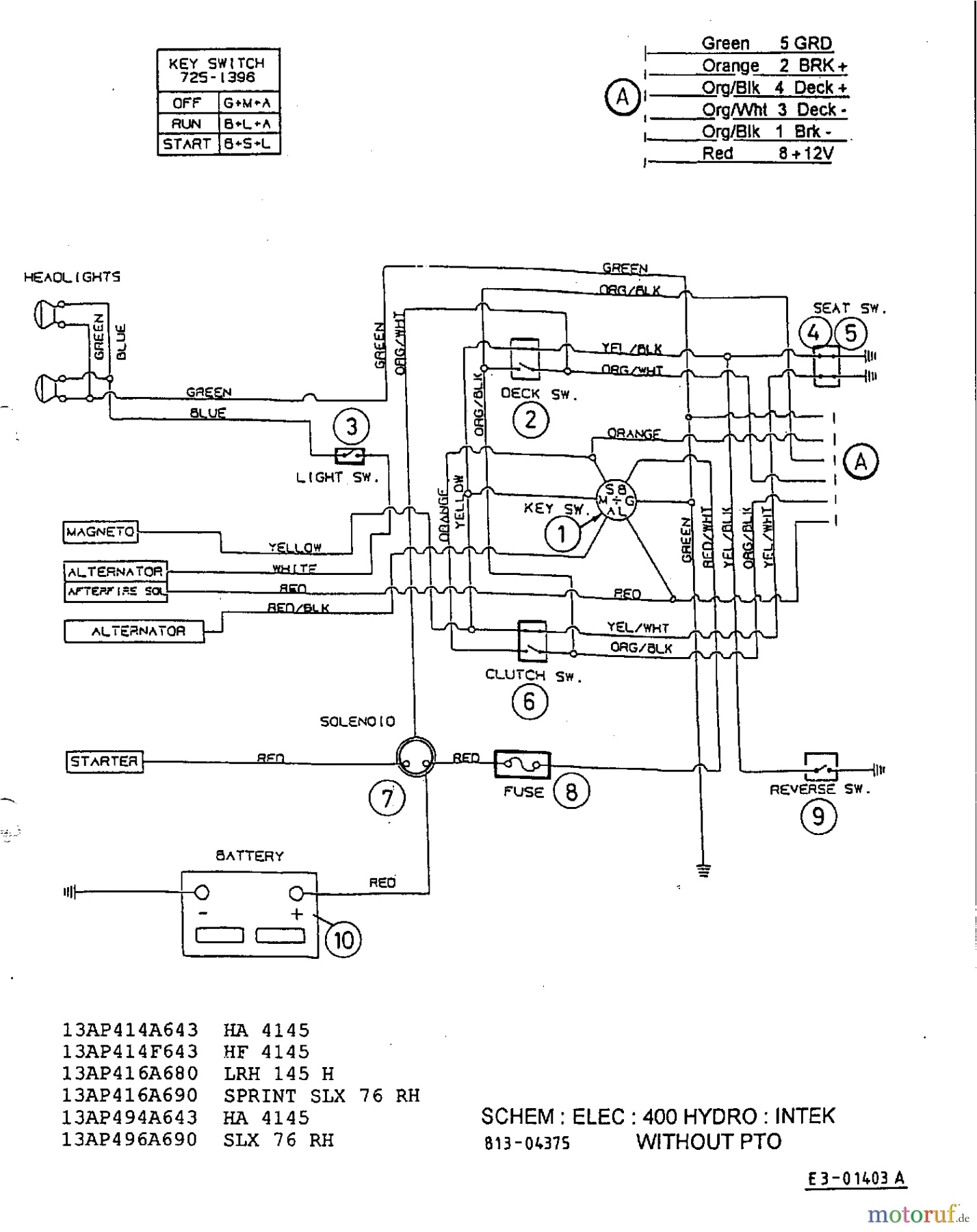 in mtd riding lawn mower wiring diagram
