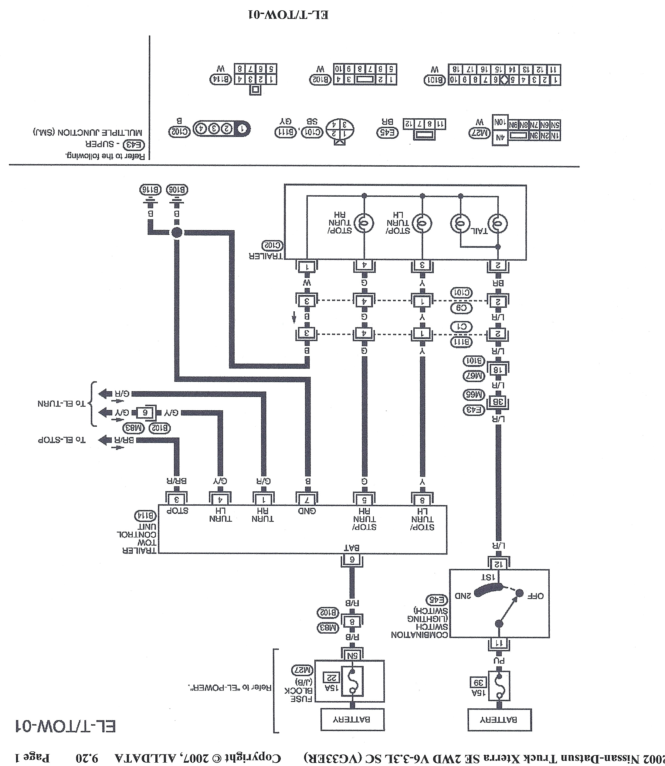 xterra trailer wiring diagram wiring diagram rows 2000 nissan xterra trailer wiring diagram nissan trailer wiring