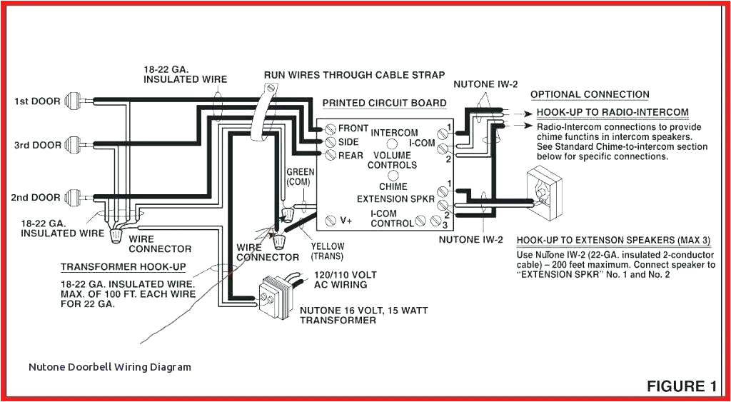 wiring diagram doorbell for chimes door transformer chime circuit nutone replacement