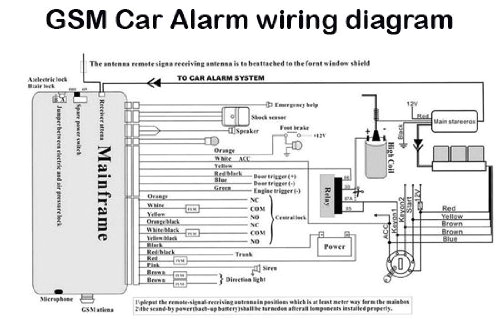 amazon com car alarm wiring diagrams color and install directions