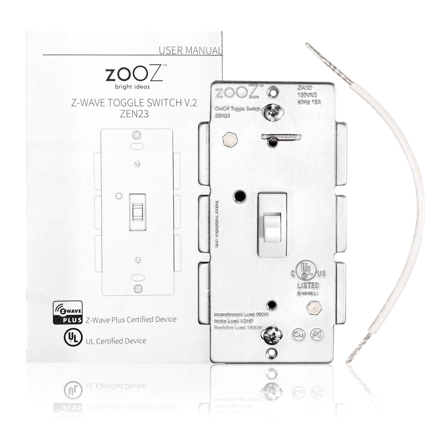 zooz z wave plus on off toggle switch zen23 ver 2 0 accessories