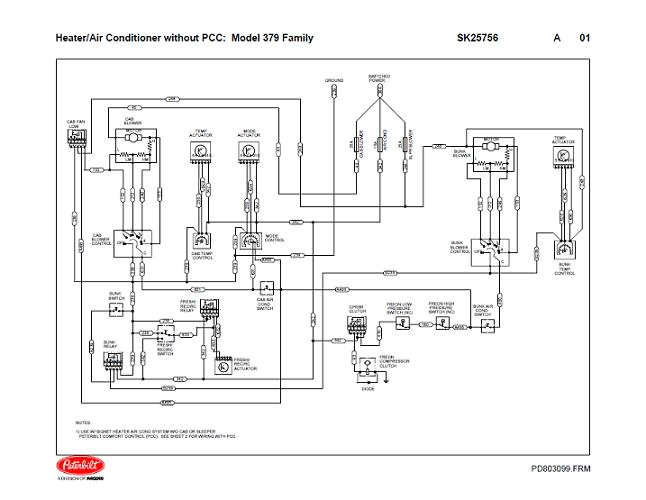 peterbilt 379 family hvac wiring diagrams with without pcc 2005 peterbilt 379 wiring diagram signet