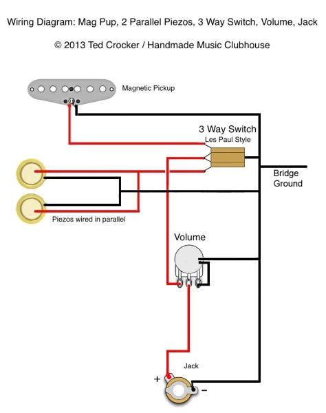 ted crocker wiring diagram 1 single coil 2 piezo 1 vol 3 way switch