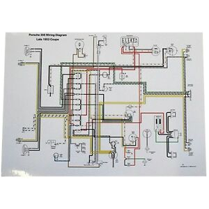 full color wiring diagram porsche late 1953 356 pre a volt reg onimage is