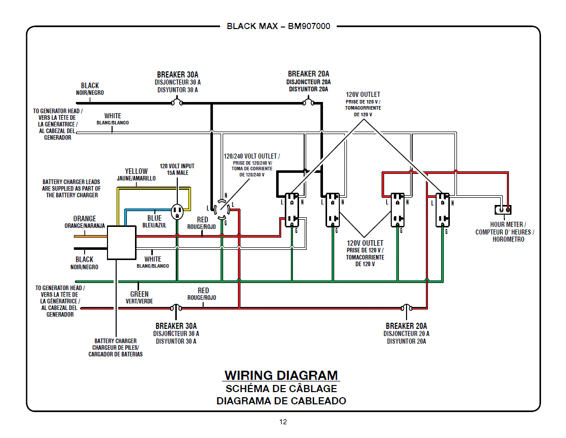 generator wiring schematic
