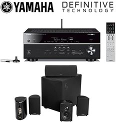 amazon com yamaha rx v681bl 7 2 channel av receiver bluetooth definitive technology procinema 600 5 1 home theater speaker system bundle electronics