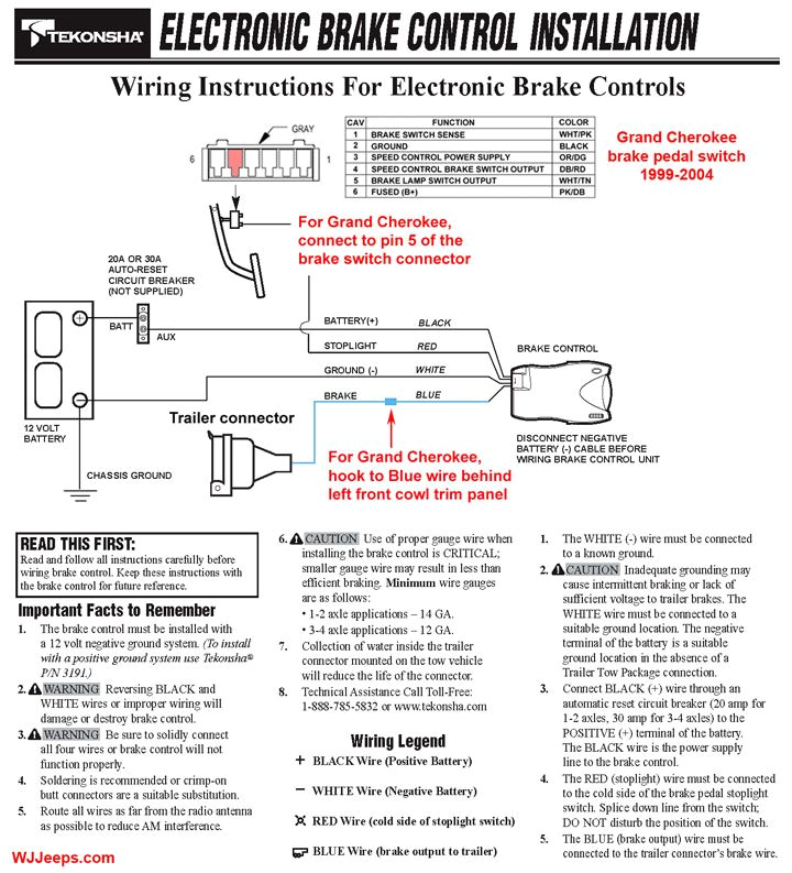 electric brake controller wiring diagram tekonsha prodigy p3 rv