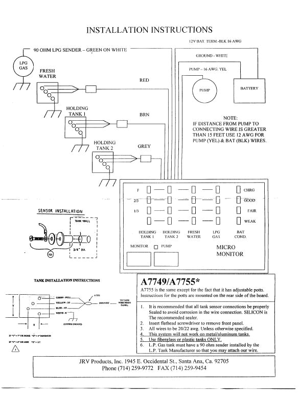 holding tank monitor system old school installation instructions jpg
