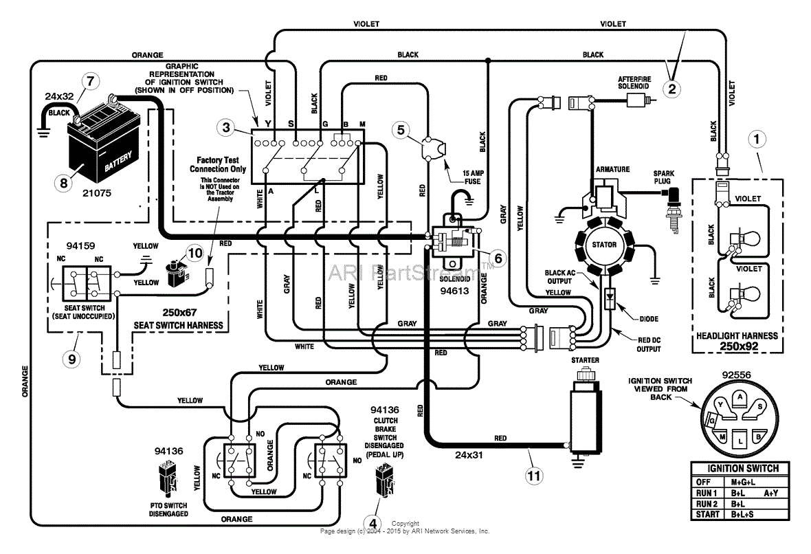 mower wiring schematic