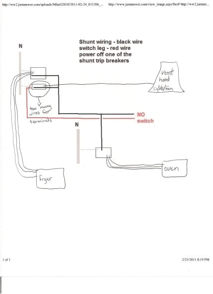 shunt trip circuit breaker wiring diagram diagram pinterest
