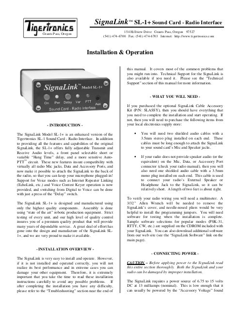 signalink sl 1 installation amp operation manual tigertronics jpg