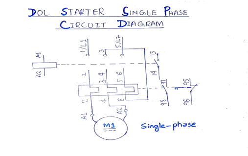 dol single phase circuit diagram