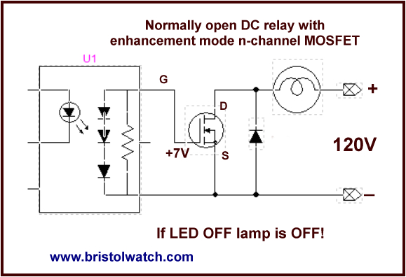 enhancement mode mosfet switch with photovoltaic drive opto coupler