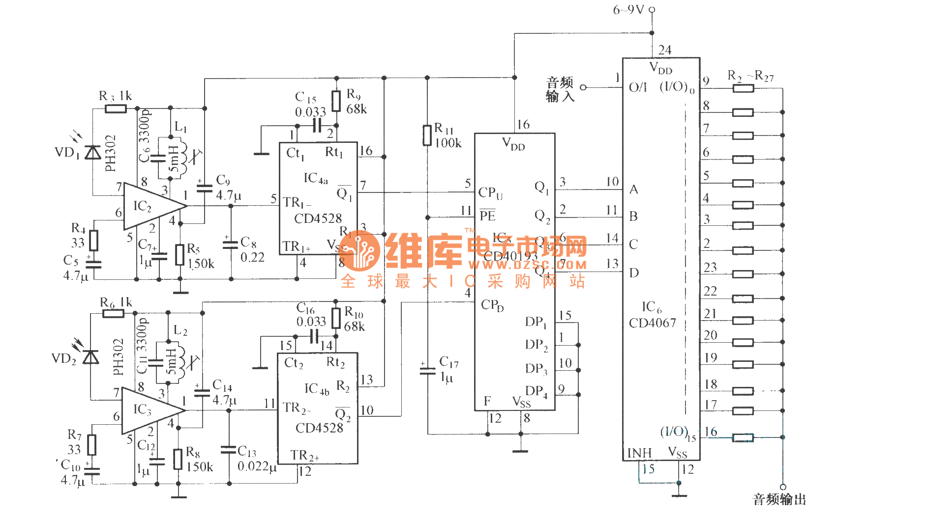 infrared volume remote control circuit diagram automotive circuit circuit diagram 1 remotecontrolcircuit circuit diagram seekic