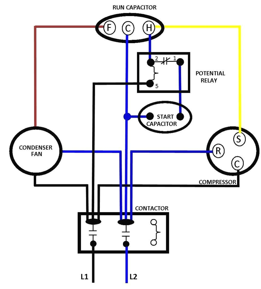 air compressor capacitor wiring diagram