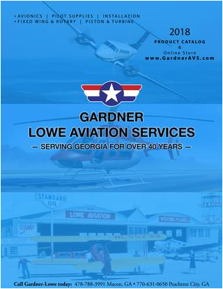 gardner lowe aviation services 2018 product catalog