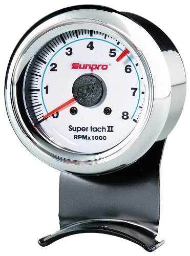 amazon com sunpro cp7911 mini super tachometer ii white dial automotive