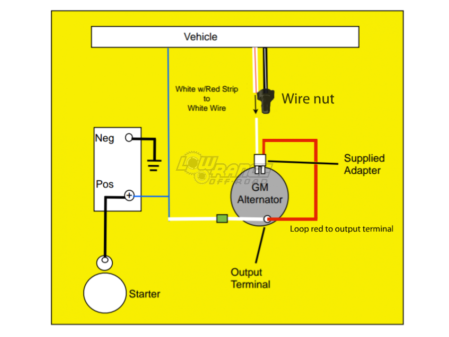 two wire alternator wiring diagram 2001 grand vitara wiringsuzuki samurai gm alternator swap bracket 1 3l