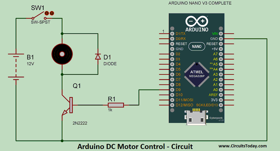 arduino dc motor speed control arduino motor motor speed circuit diagram circuits