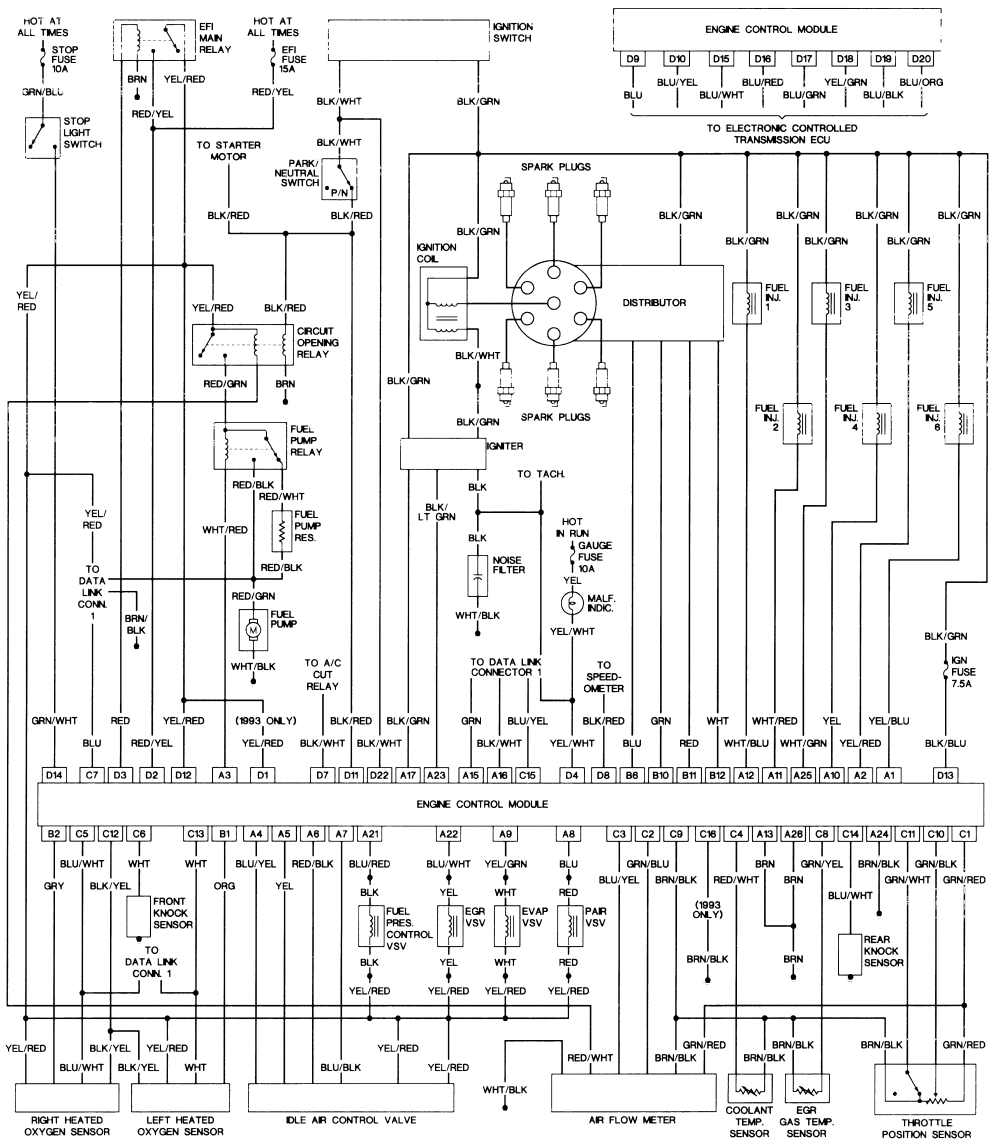 repair guides wiring diagrams wiring diagrams autozone com wiring diagram 1995 toyota 4runner interior 1995 toyota