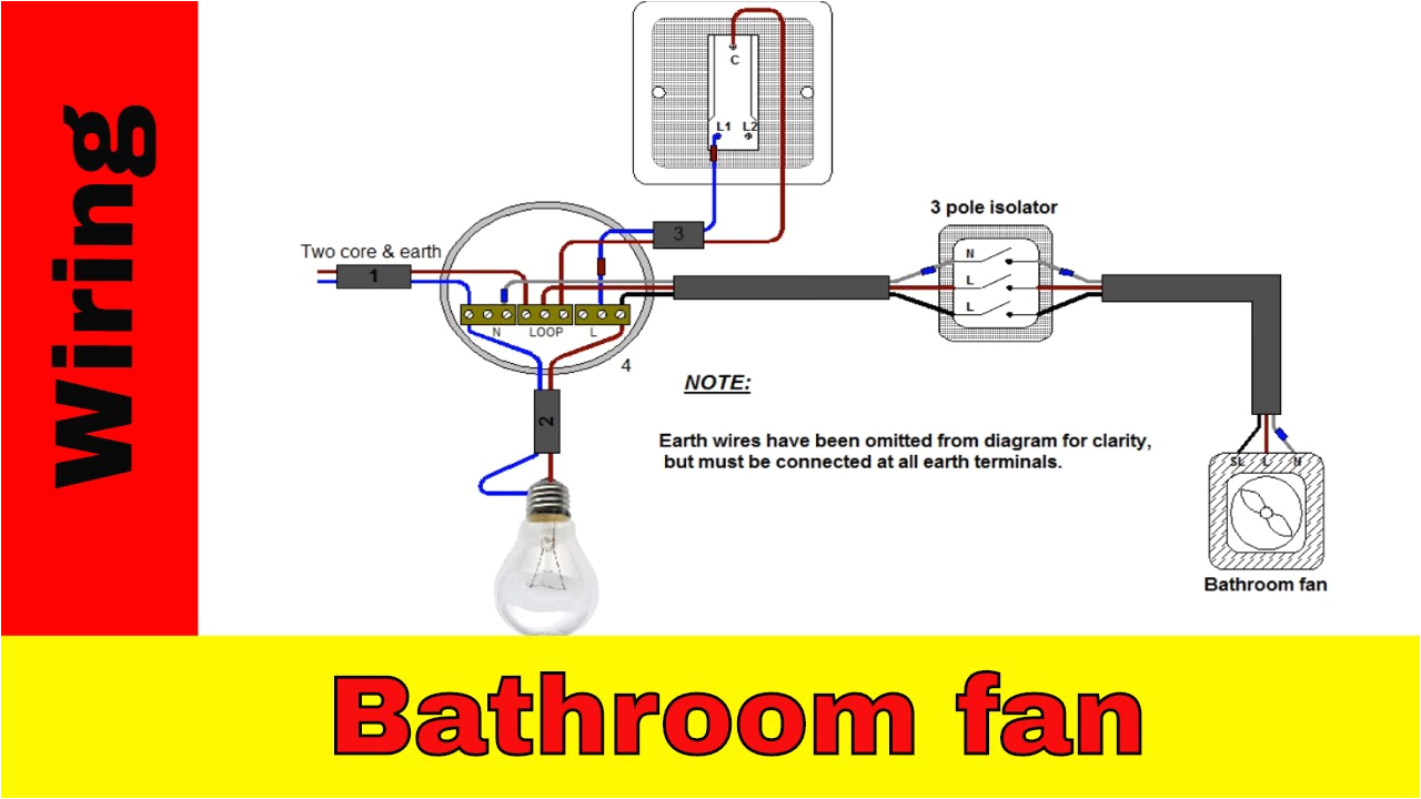 how to wire bathroom fan uk